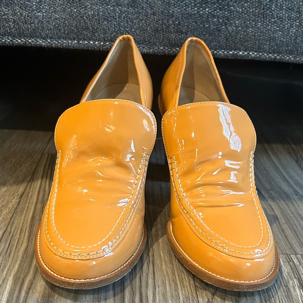 Maryam Nassir Zadeh Glossy Orange Loafers